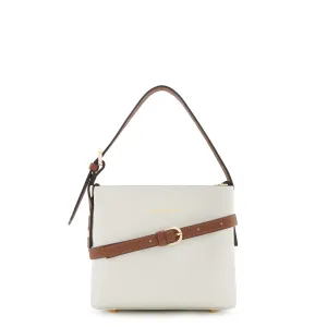 Honore Adriane Mini white leather handbag calfskin leather