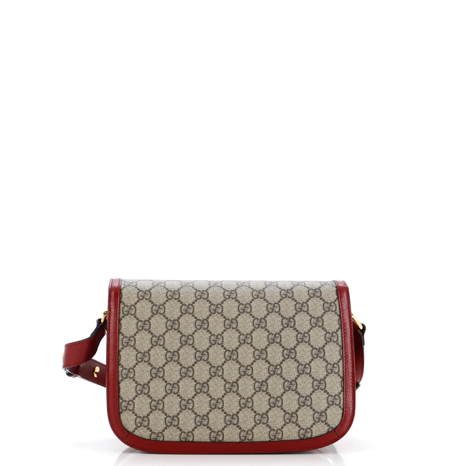 Horsebit 1955 Shoulder Bag GG Coated Canvas with Leather Small