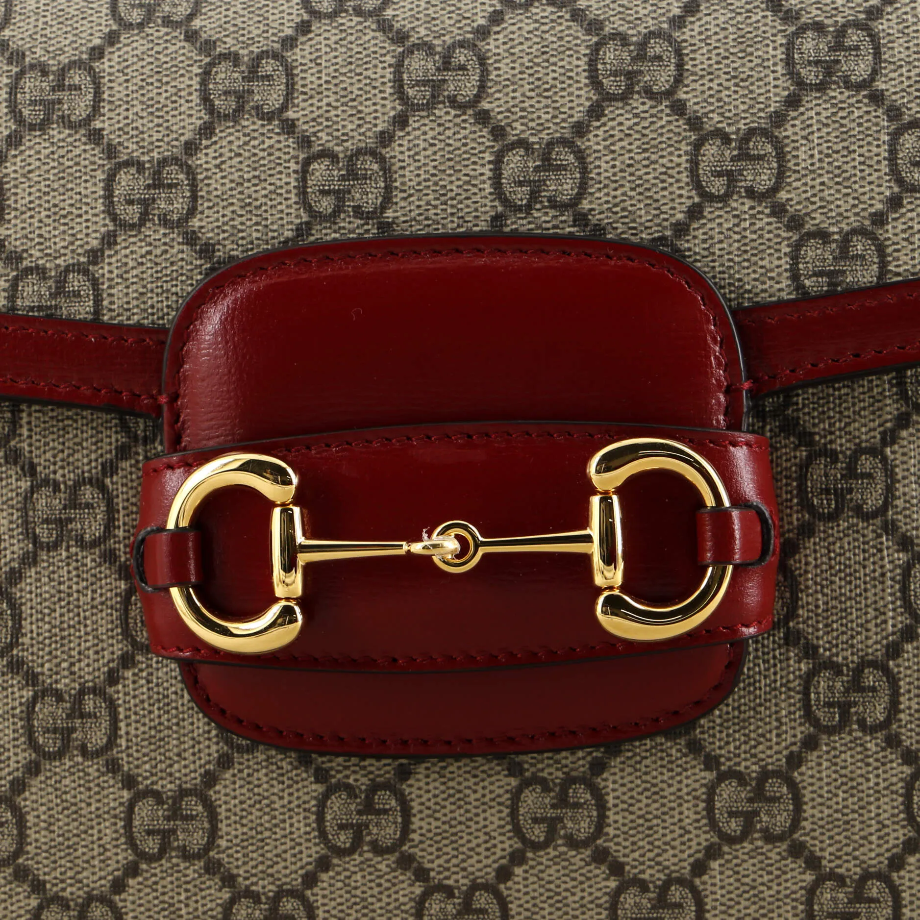 Horsebit 1955 Shoulder Bag GG Coated Canvas with Leather Small
