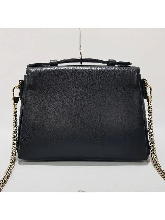 Interlocking top handle small chain shoulder bag 510302