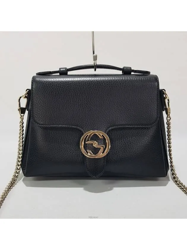 Interlocking top handle small chain shoulder bag 510302
