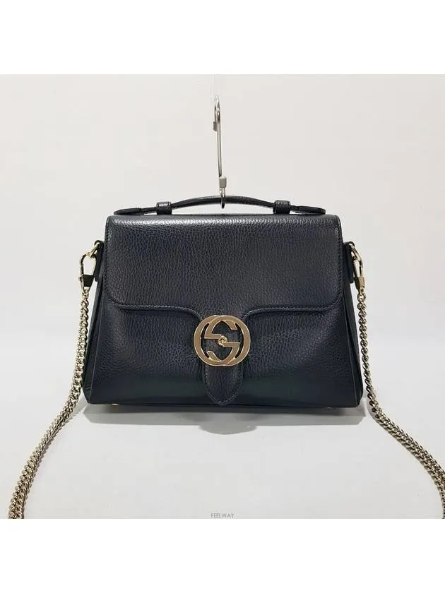 Interlocking top handle small chain shoulder bag 510302