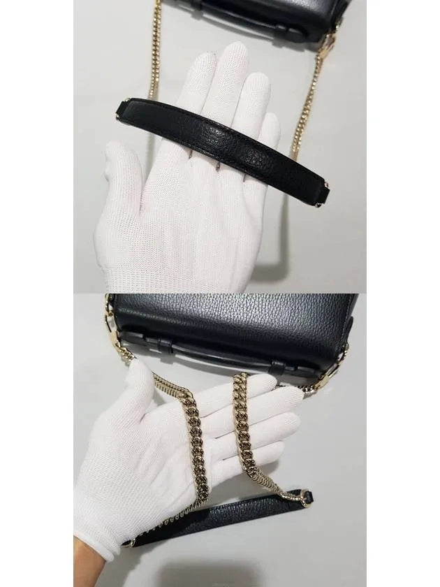 Interlocking top handle small chain shoulder bag 510302