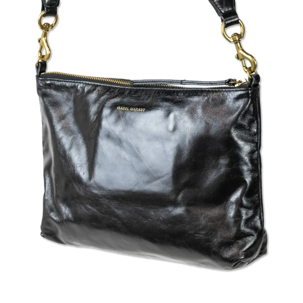 Isabel Marant Black Leather Shoulder Bag