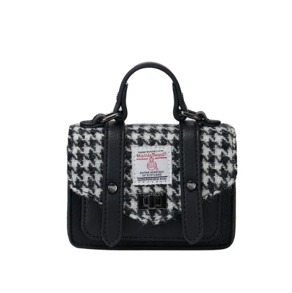 Islander Tartan Wee Satchel with Harris Tweed