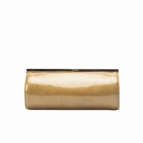 Jimmy Choo Metallic Gold Round Clutch