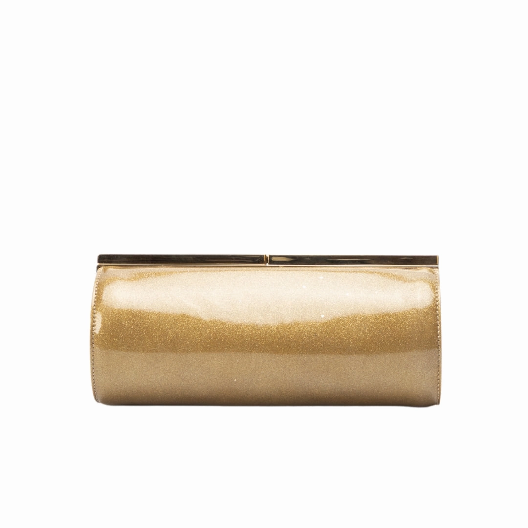 Jimmy Choo Metallic Gold Round Clutch
