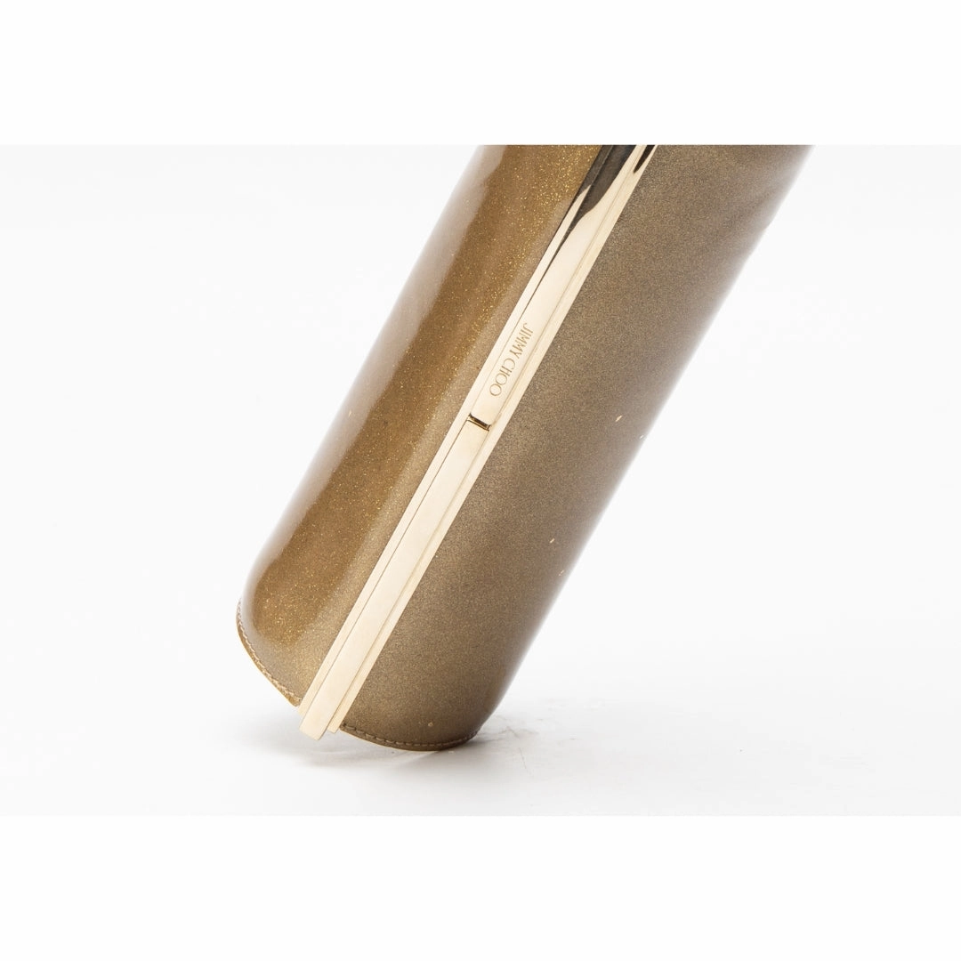 Jimmy Choo Metallic Gold Round Clutch