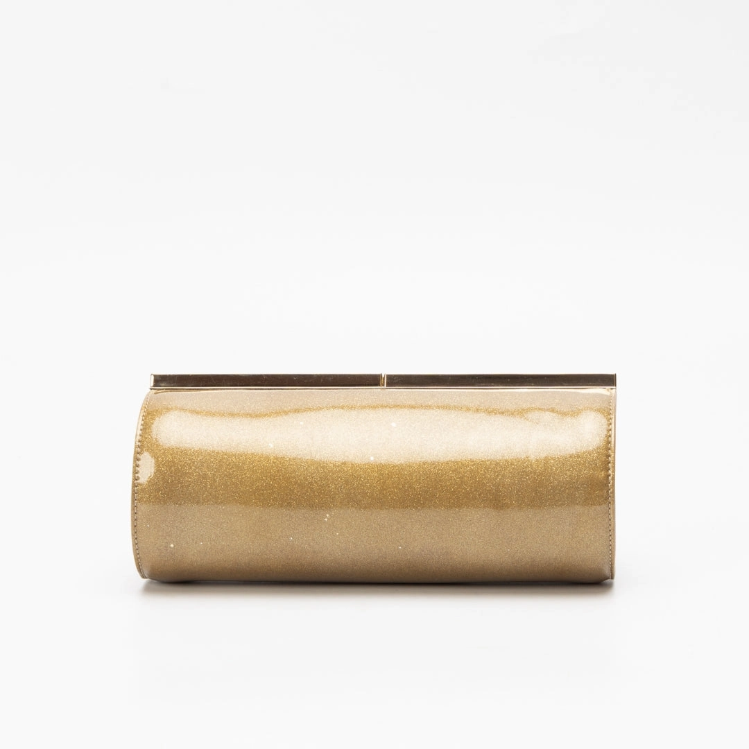 Jimmy Choo Metallic Gold Round Clutch