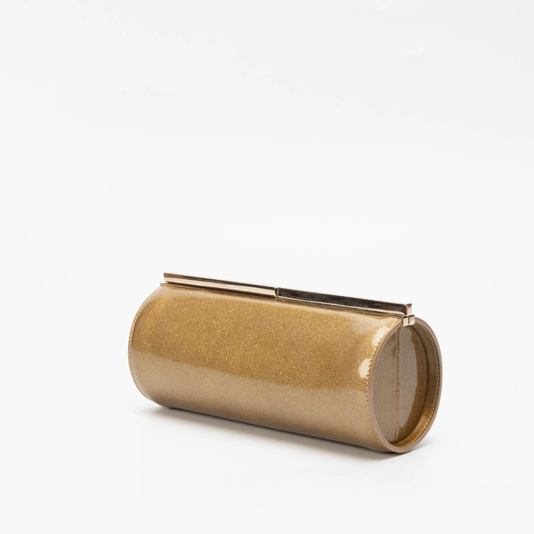 Jimmy Choo Metallic Gold Round Clutch