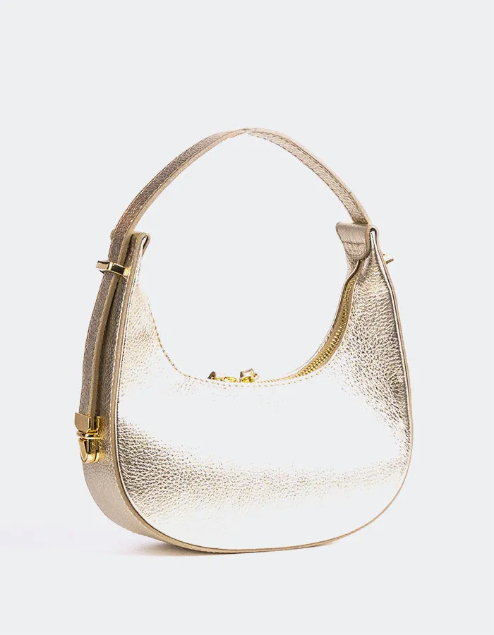 Josette Gold Metal Leather