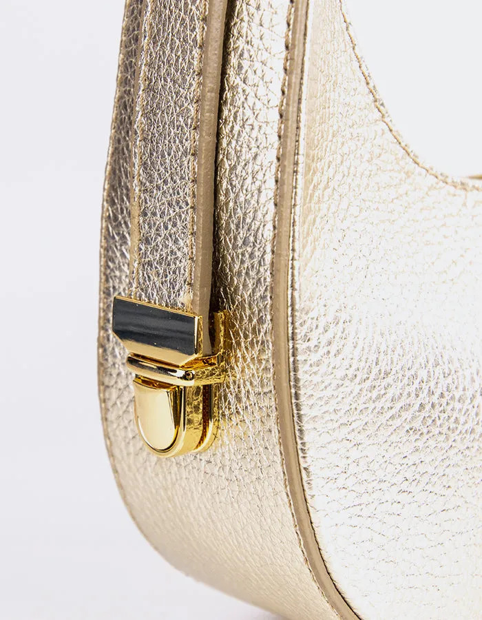 Josette Gold Metal Leather