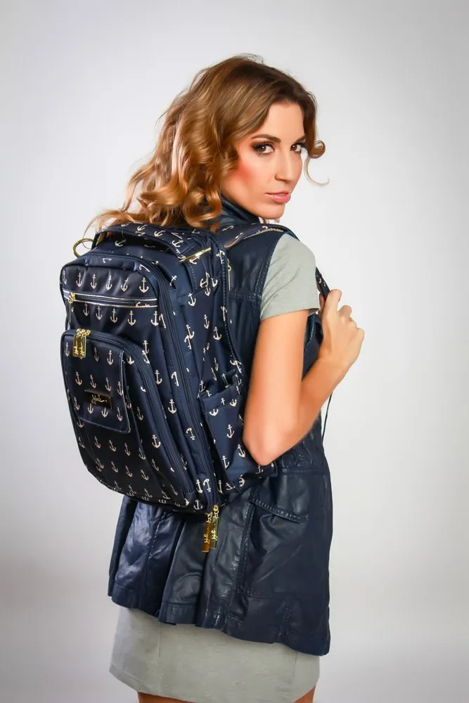 Ju-Ju-Be Legacy Nautical Collection Be Right Back Backpack Diaper Bag The Admiral