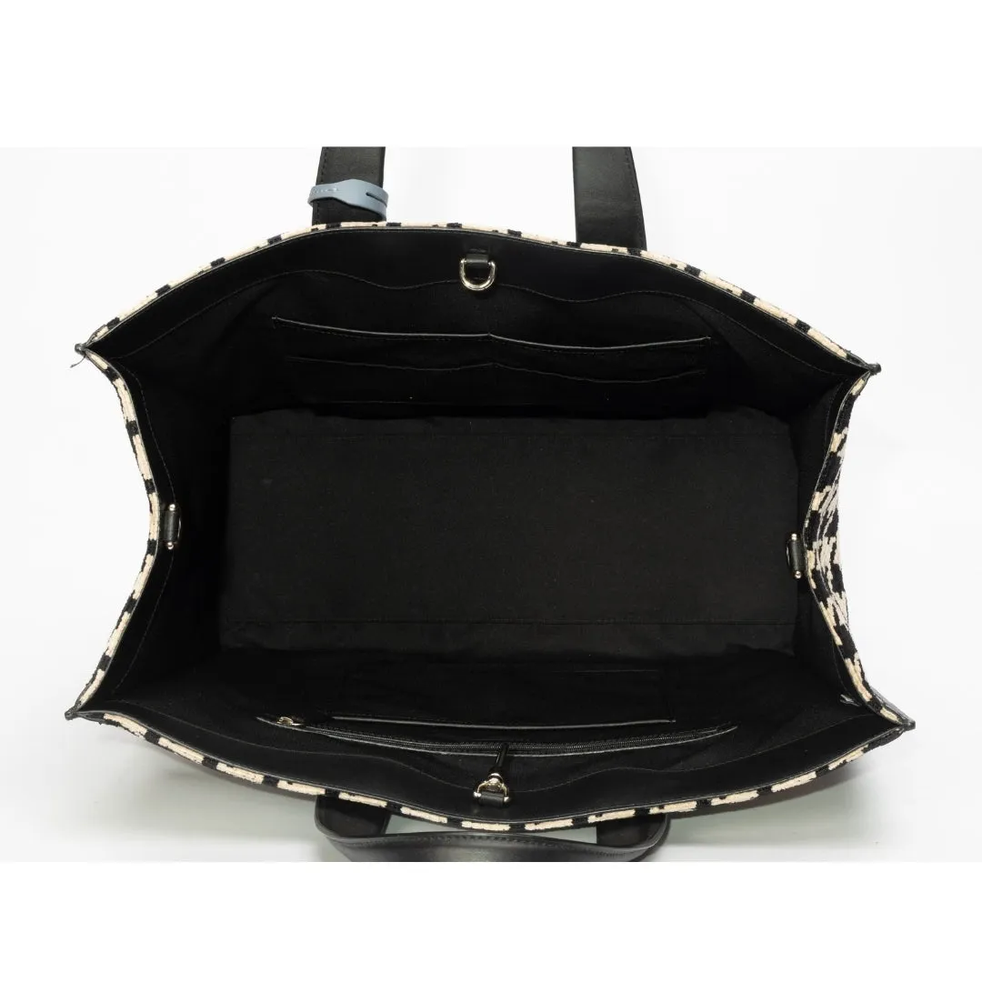 Kate Spade Black Multi Manhattan Large Tote