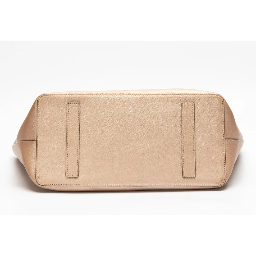 Kate Spade Champagne Pink Metallic Tote