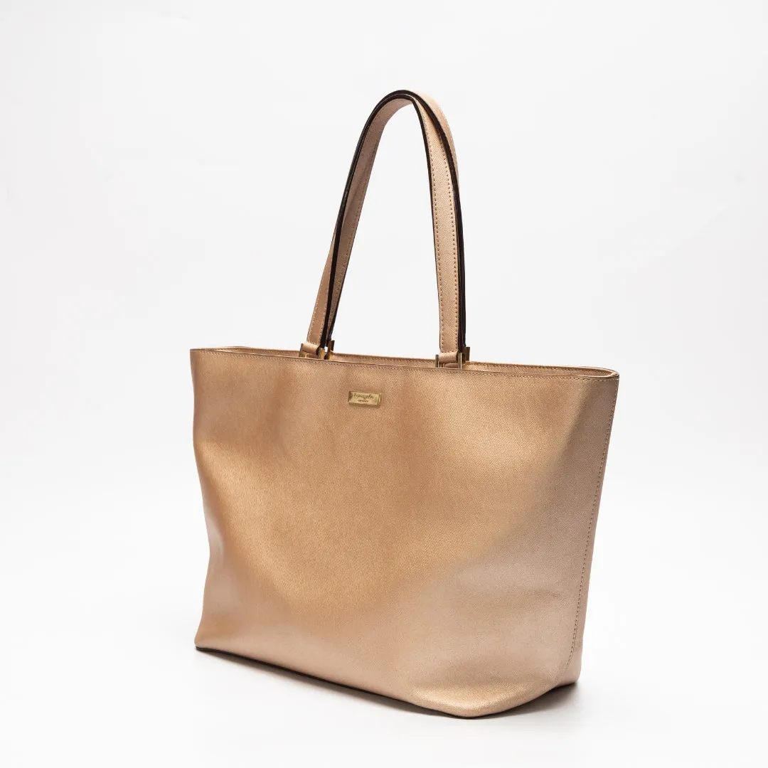 Kate Spade Champagne Pink Metallic Tote