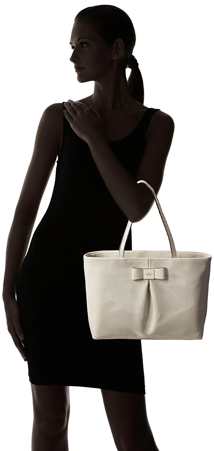 Kate Spade New York Veranda Place Patent Small Evie Tote Vanilla Sky
