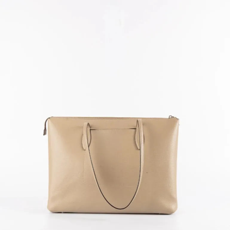 Kate Spade Taupe Leather All Day Zip Tote