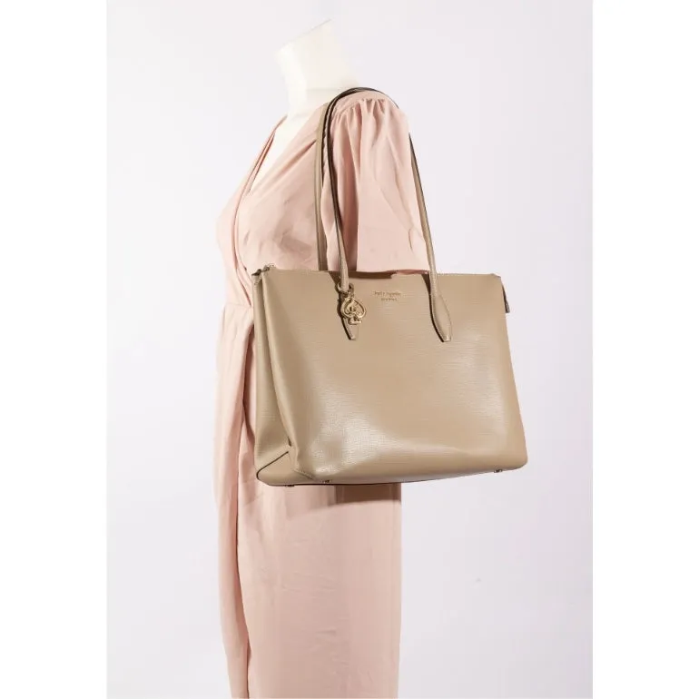 Kate Spade Taupe Leather All Day Zip Tote