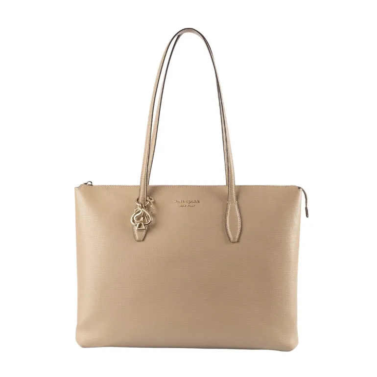 Kate Spade Taupe Leather All Day Zip Tote