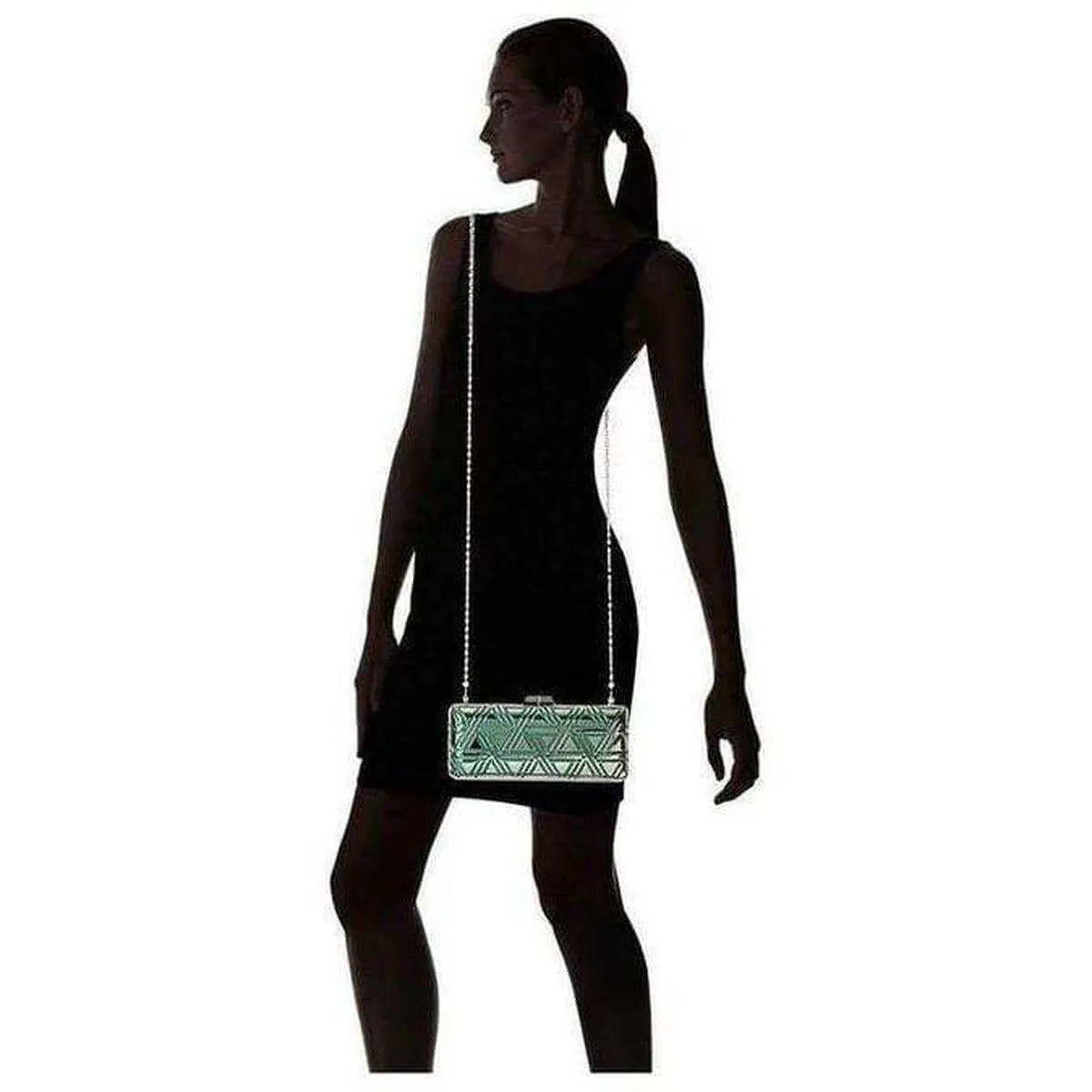Kerri Metal Triangle Cage Clutch