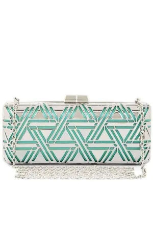 Kerri Metal Triangle Cage Clutch
