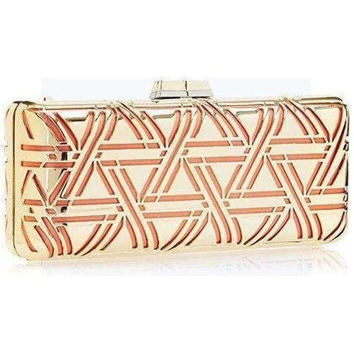 Kerri Metal Triangle Cage Clutch