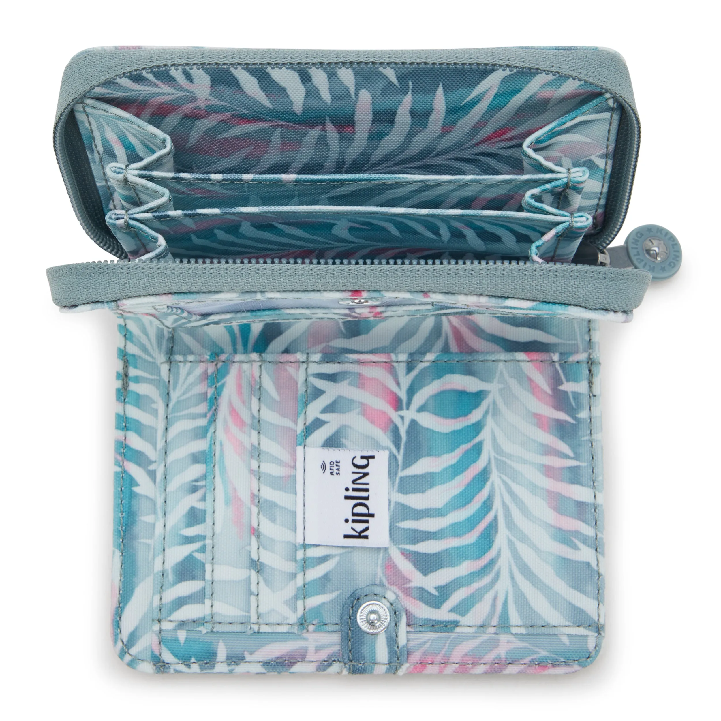 Kipling Money Love Small Printed Wallet - Palmtree Leaves