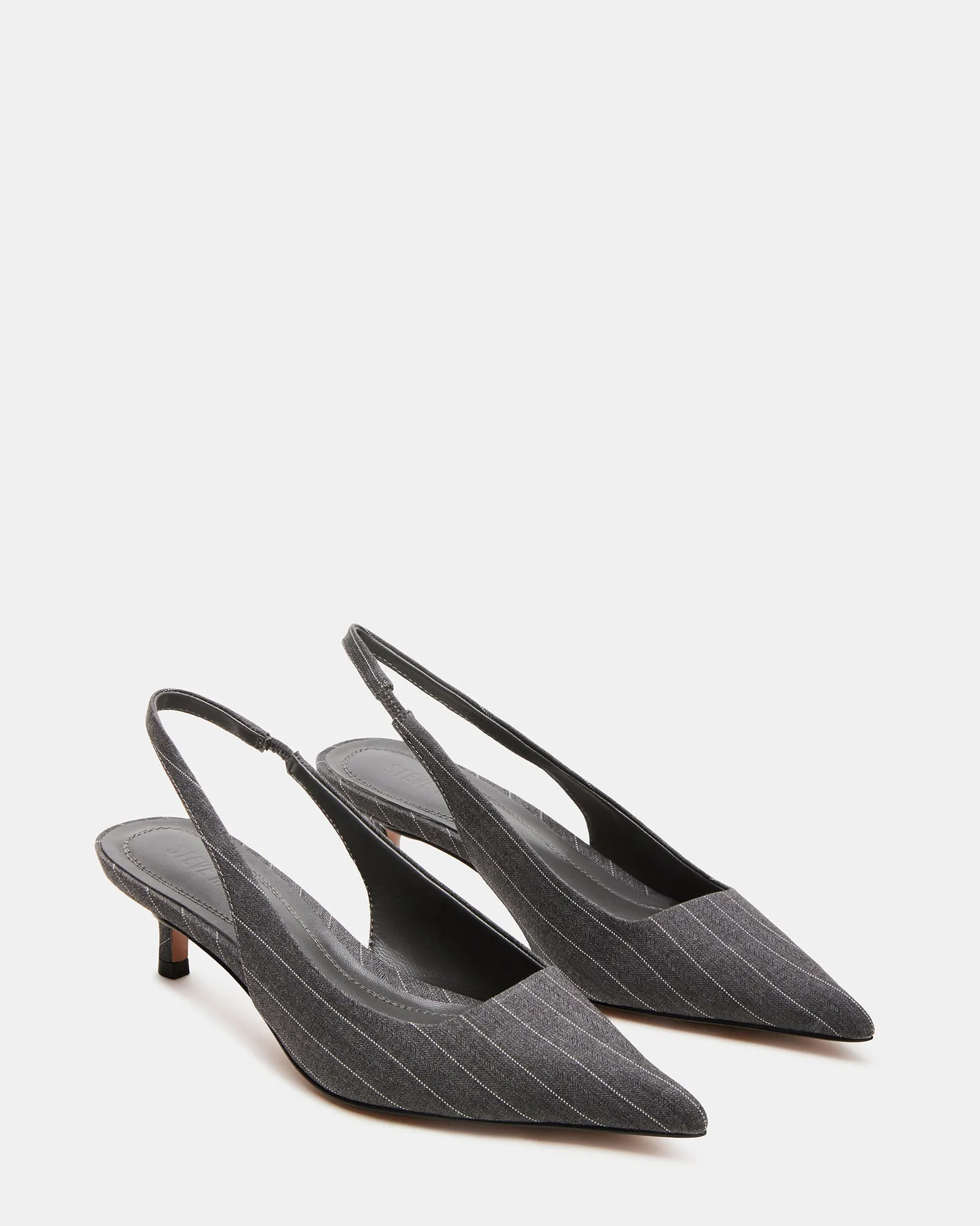 KITTIE HEEL AND JULIANA BAG GRAY PINSTRIPE BUNDLE