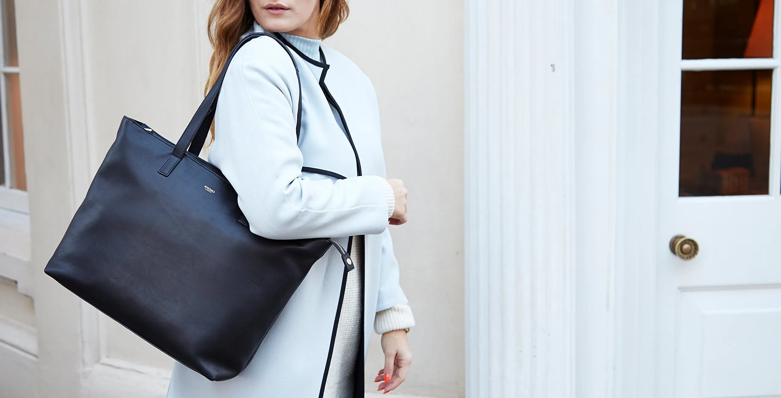 Knomo London Mayfair Luxe 15" Maddox Zip Top Tote