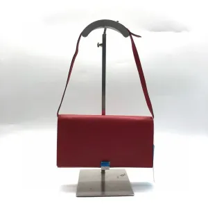 Lancel Red Leather Shoulder Bag Medium
