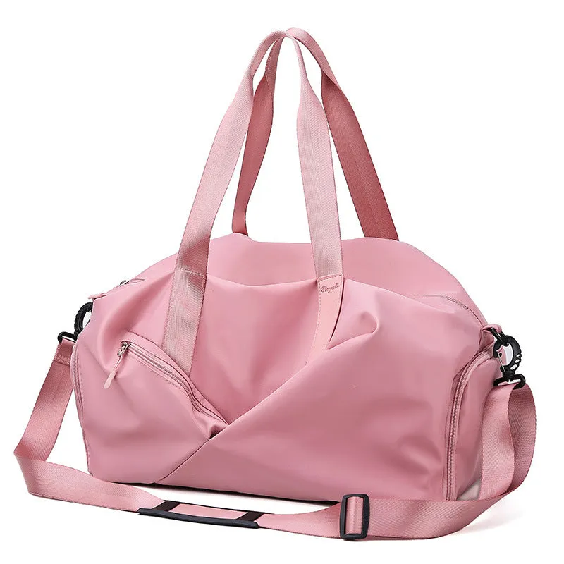 Large Capacity Canvas Gym Duffle Bag with Wet/Dry Separation