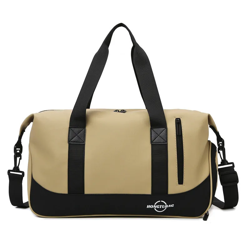 Large-Capacity Oxford Gym Duffle with Shoe Compartment