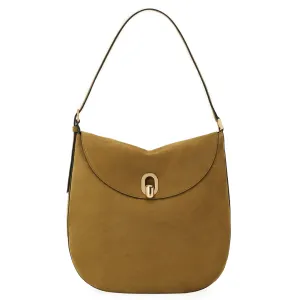 Large Tondo Hobo Suede, Sepai (G)