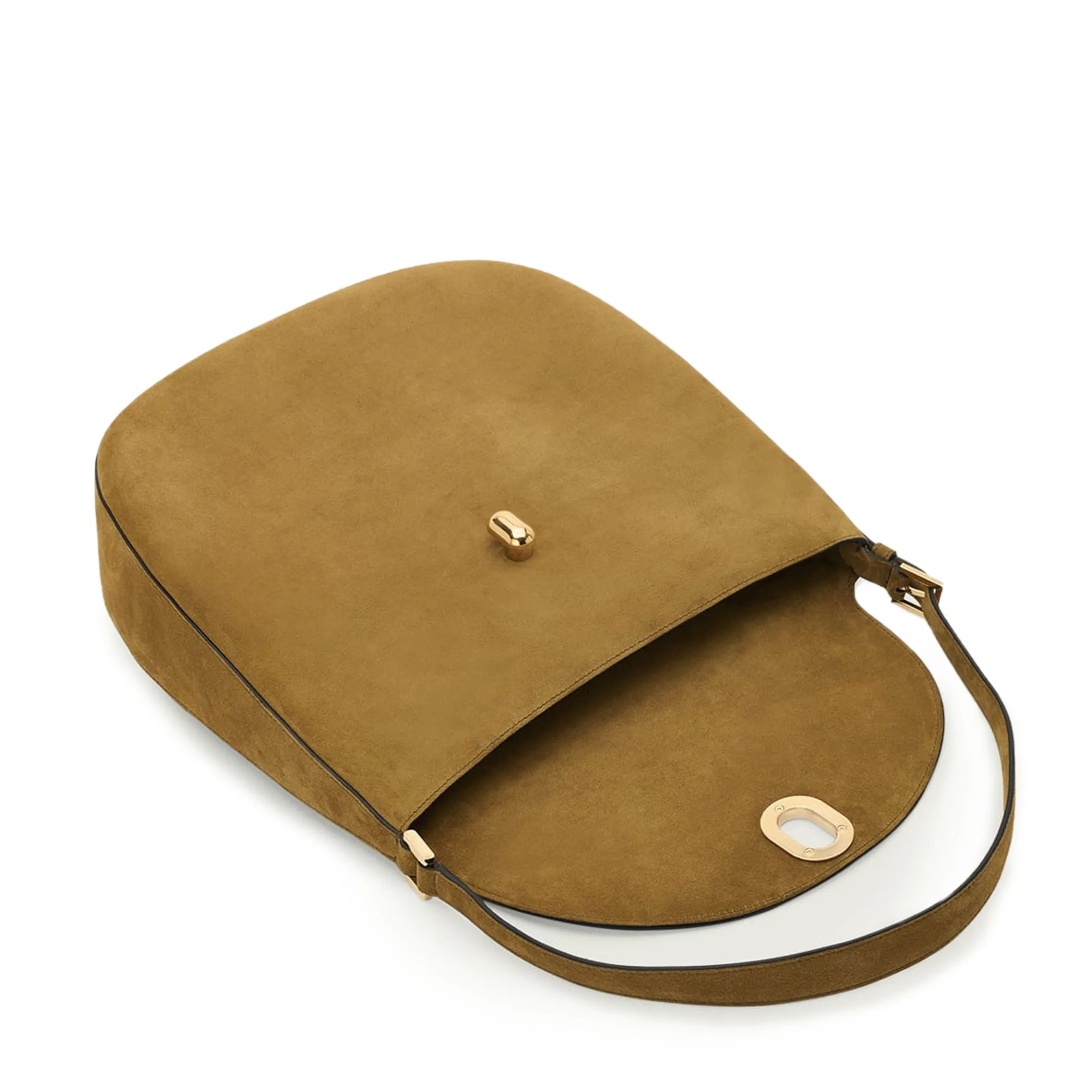 Large Tondo Hobo Suede, Sepai (G)