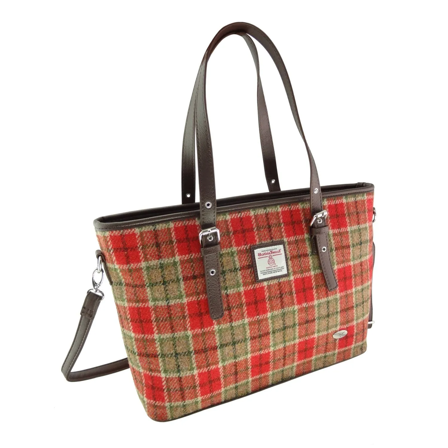 Large Tote Bag 'Spey' with Harris Tweed
