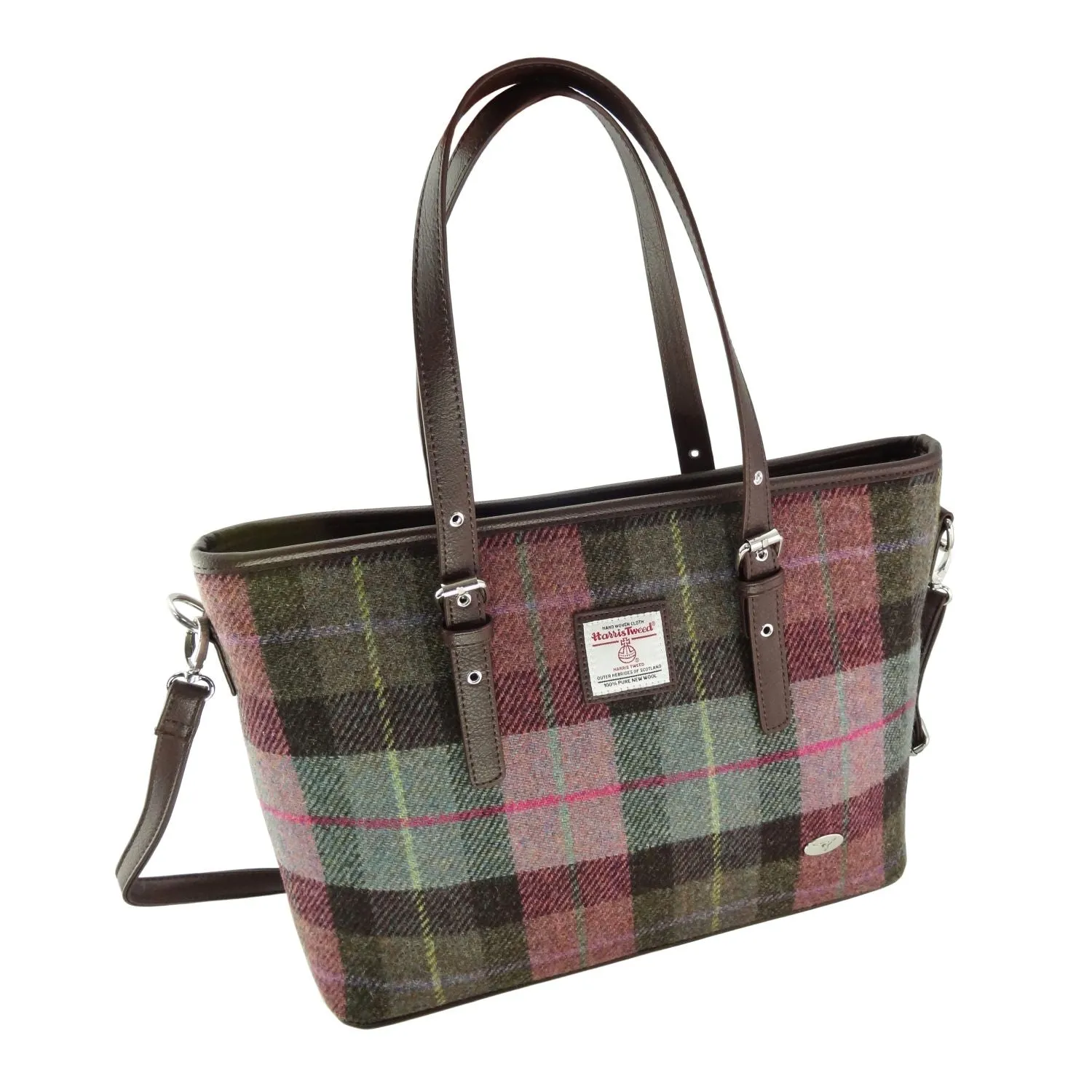 Large Tote Bag 'Spey' with Harris Tweed