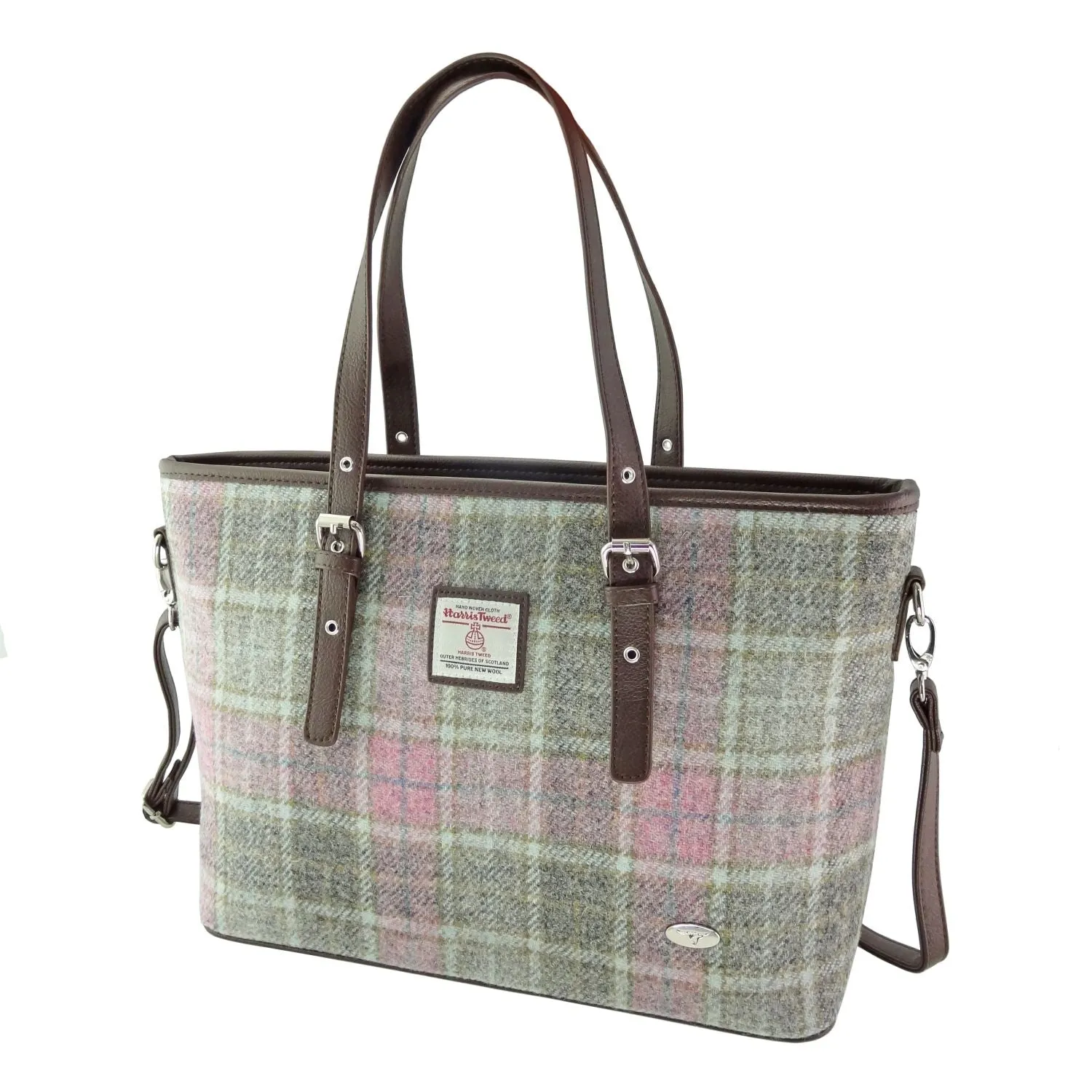 Large Tote Bag 'Spey' with Harris Tweed
