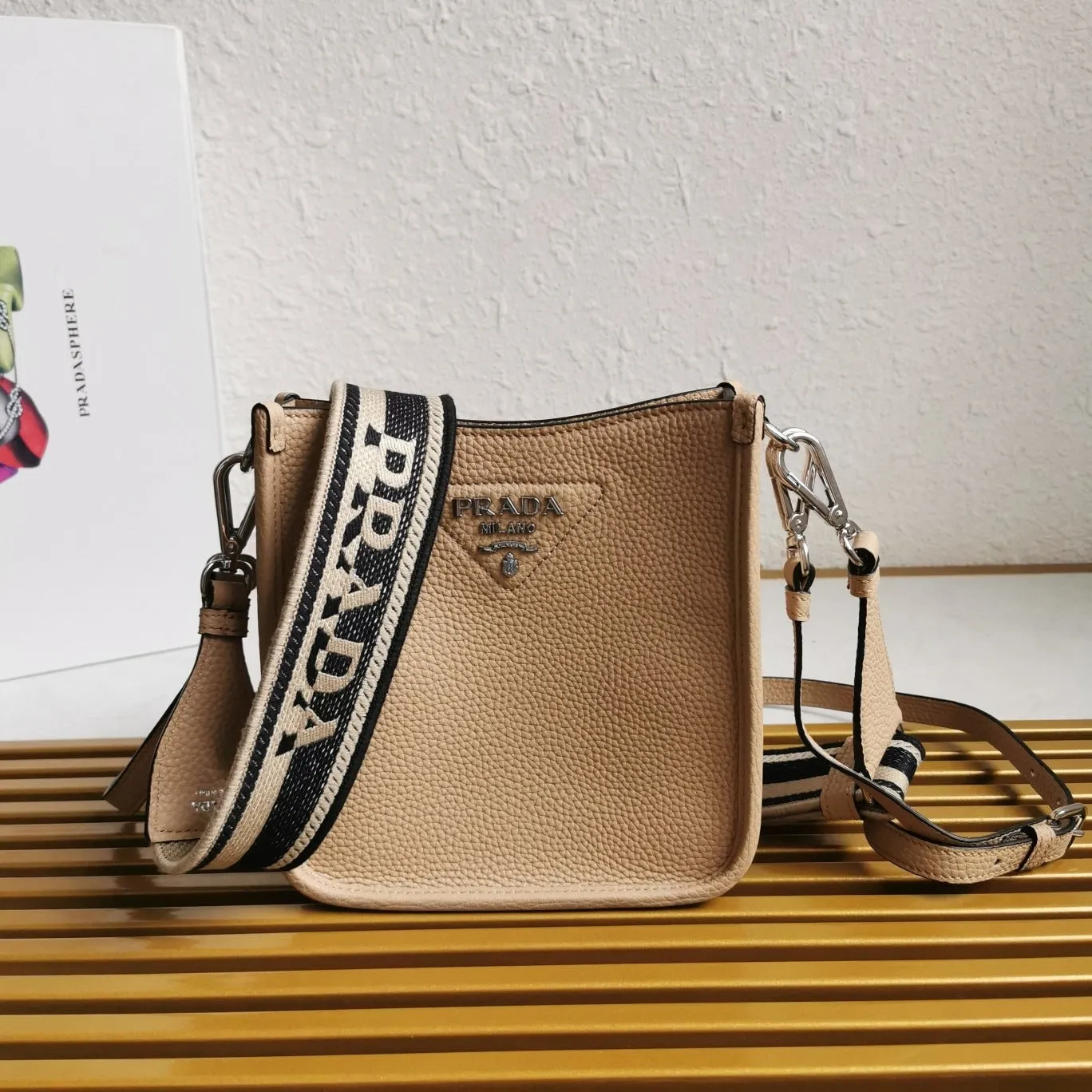 Leather Mini Shoulder Bag Sand Leather Shoulder Bag for Women