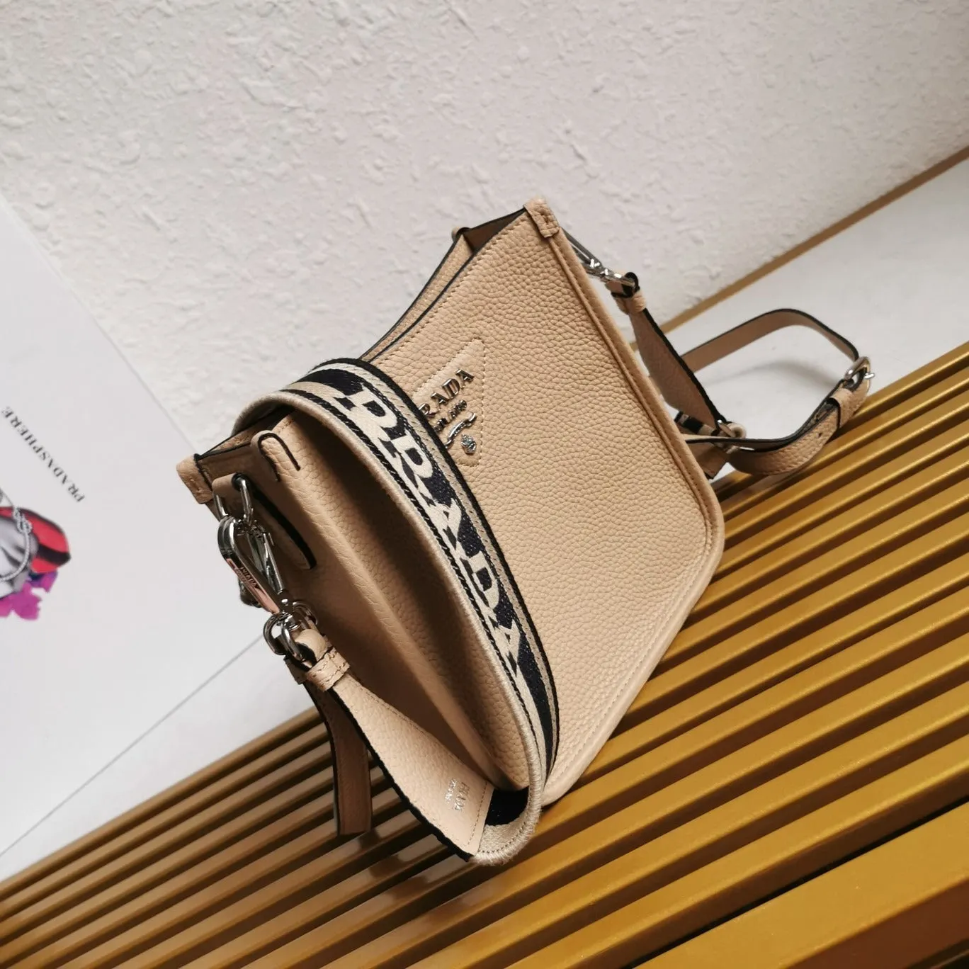Leather Mini Shoulder Bag Sand Leather Shoulder Bag for Women