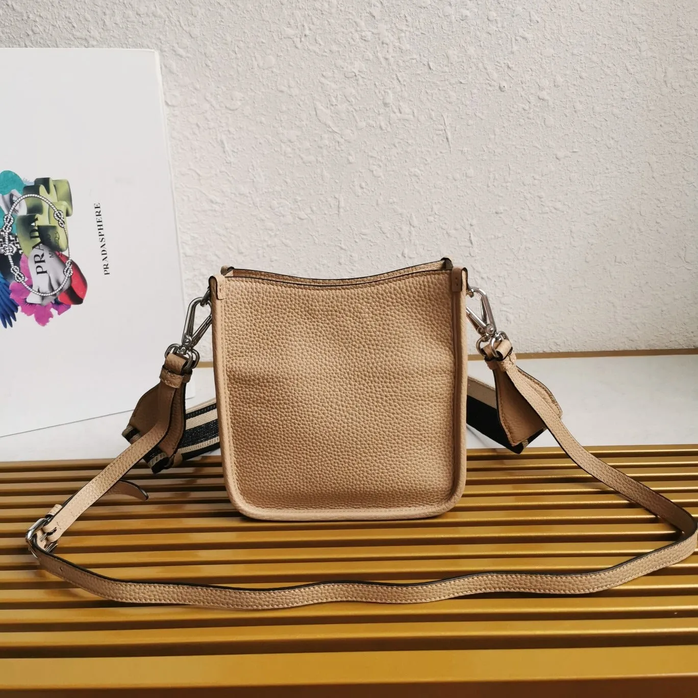 Leather Mini Shoulder Bag Sand Leather Shoulder Bag for Women