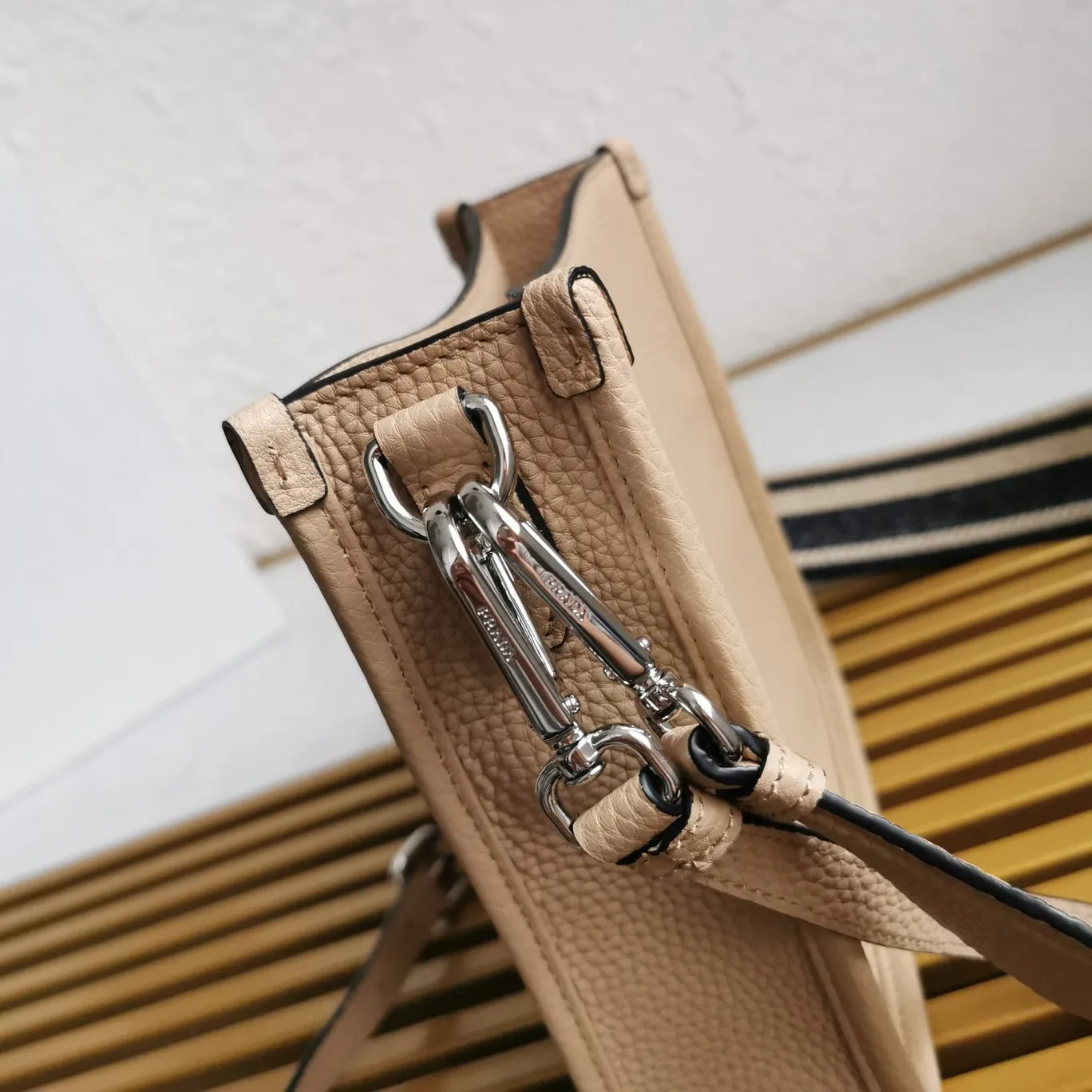 Leather Mini Shoulder Bag Sand Leather Shoulder Bag for Women
