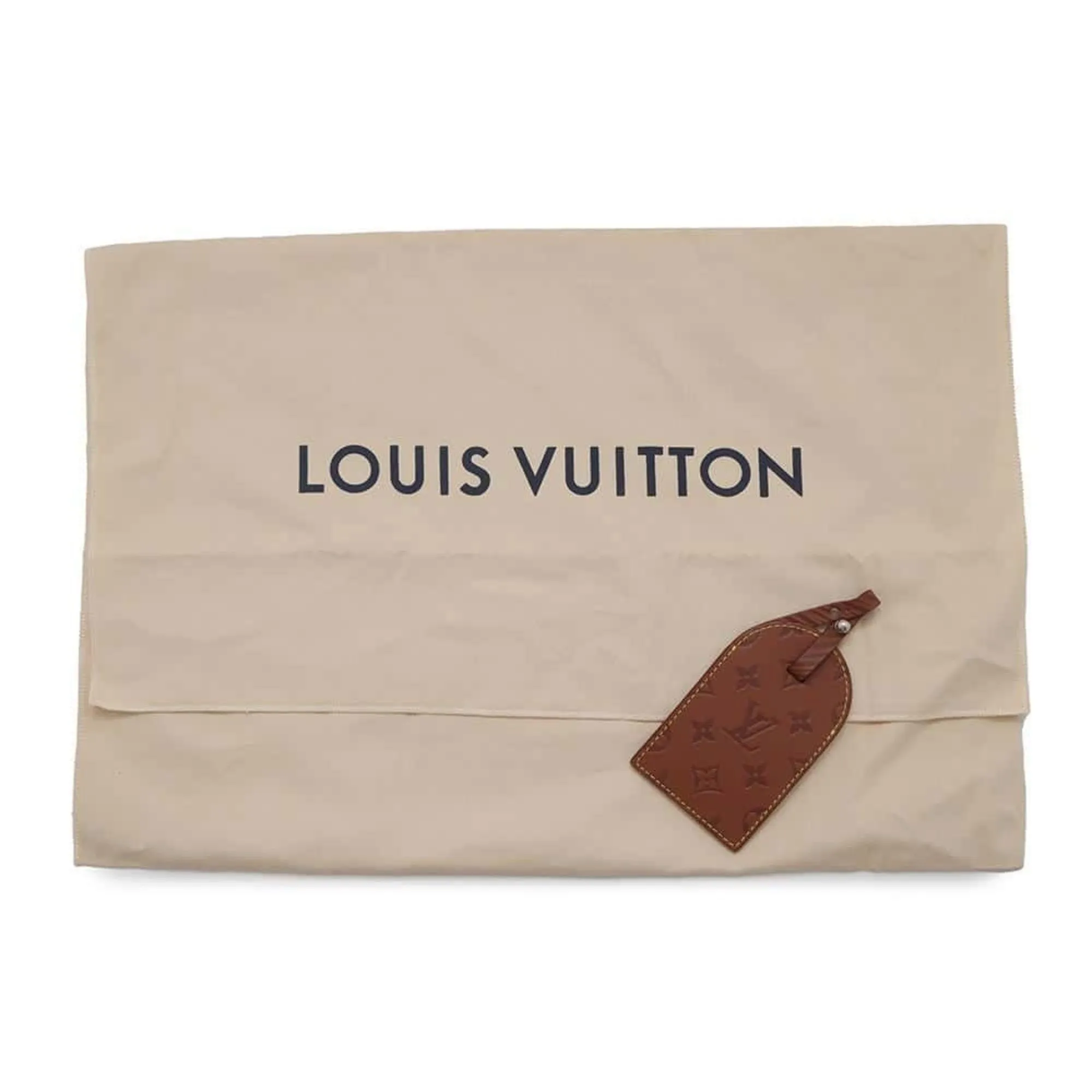 Leather Montsouris Backpack with Dust Bag and Name Tag