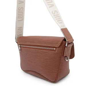 Leather Montsouris Backpack with Dust Bag and Name Tag