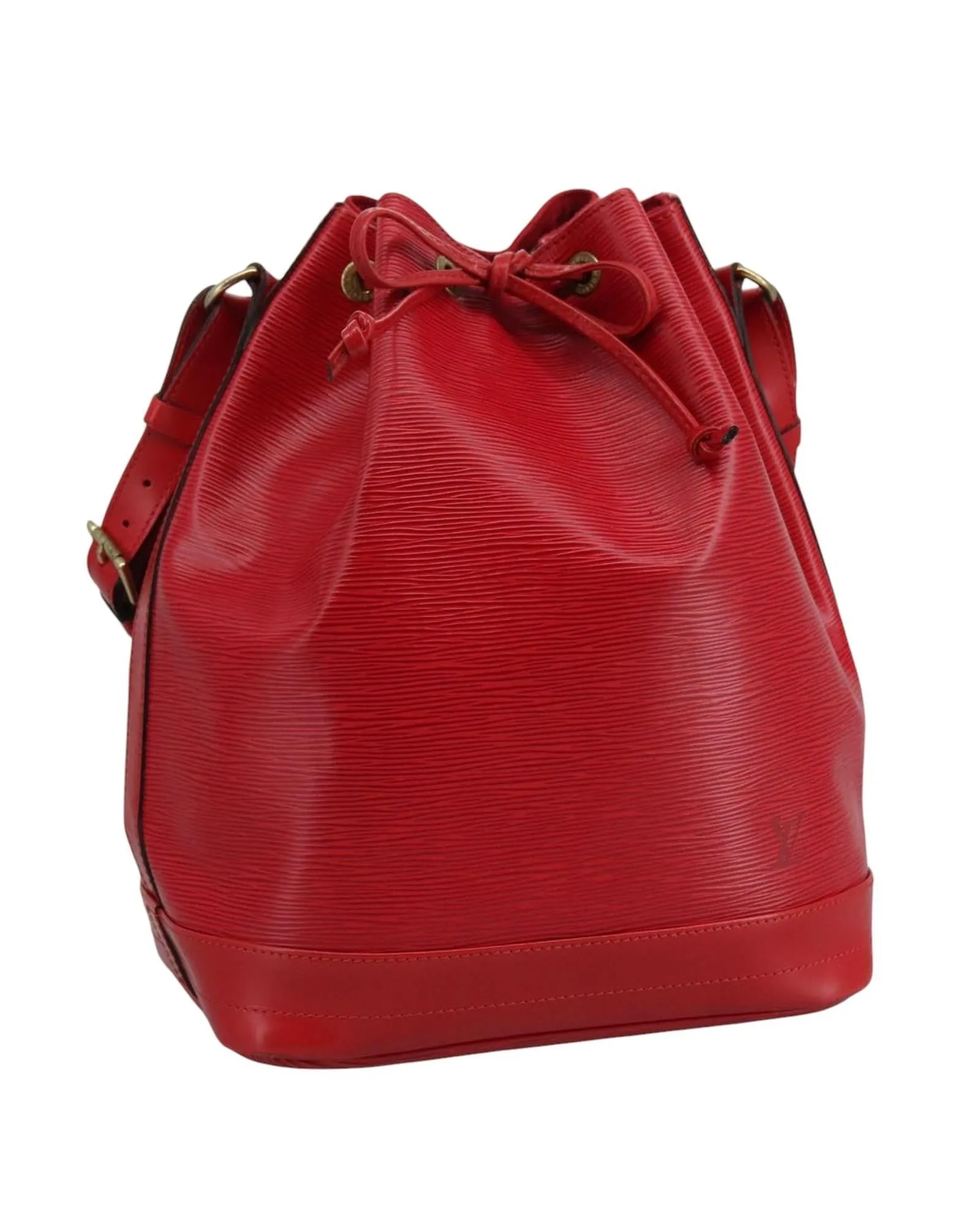 Leather Noe Shoulder Bag with Adjustable Drop and Metal Fittings