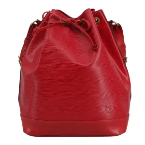 Leather Noe Shoulder Bag with Adjustable Drop and Metal Fittings