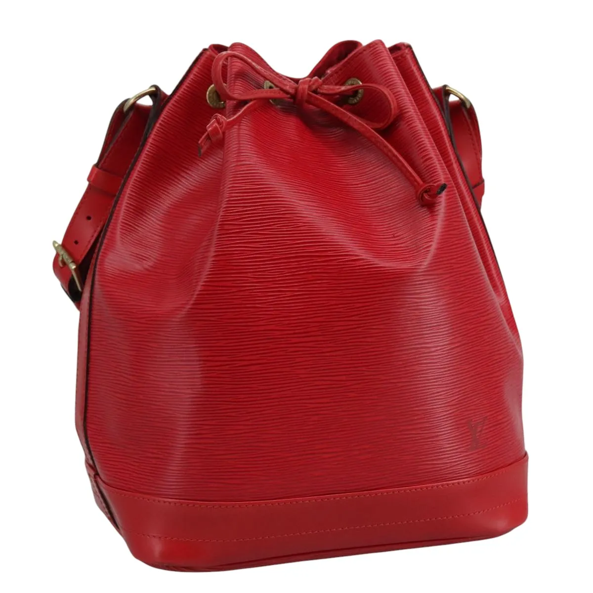 Leather Noe Shoulder Bag with Adjustable Drop and Metal Fittings