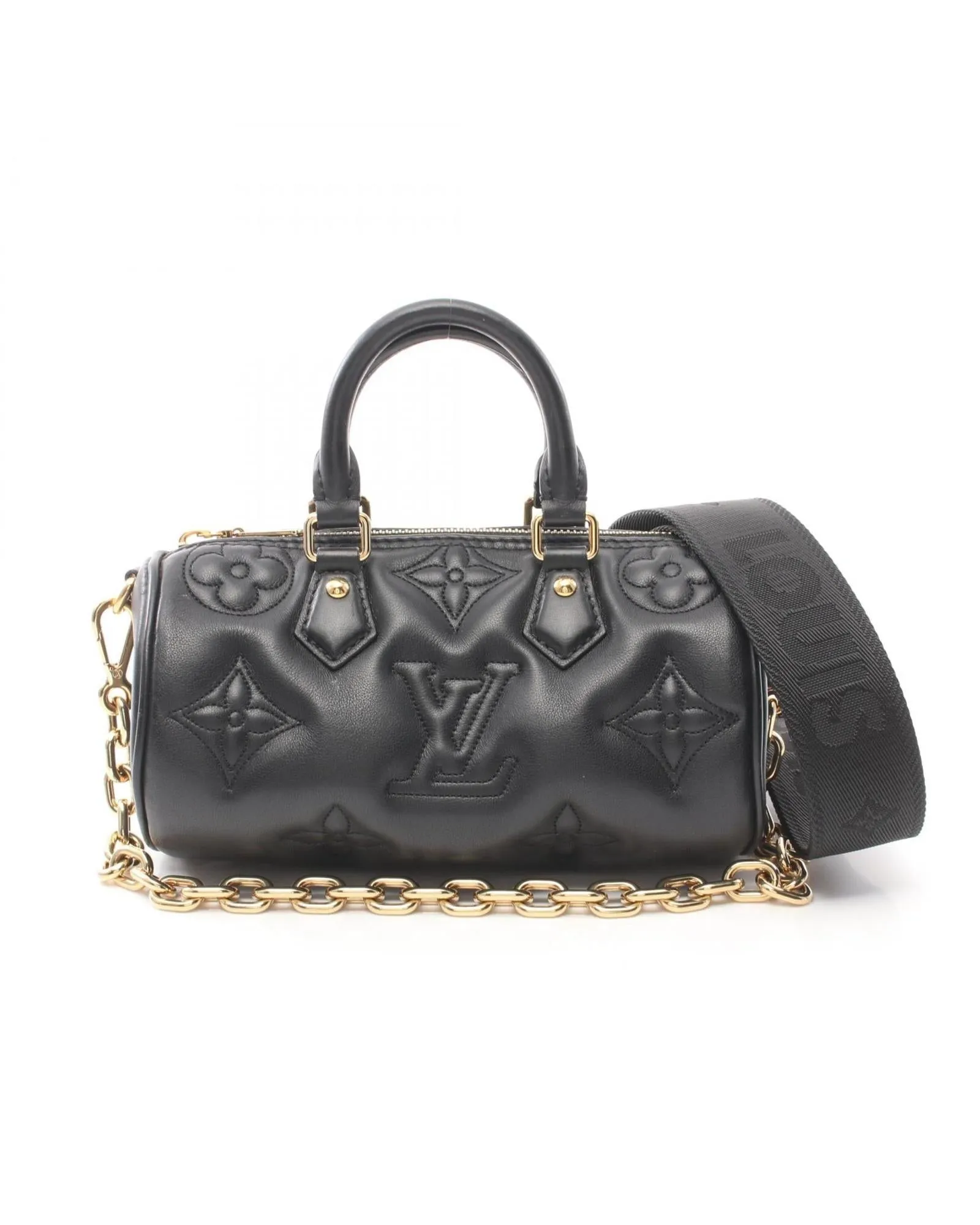 Leather Papillon Bag with Dust Bag and Shoulder Strap