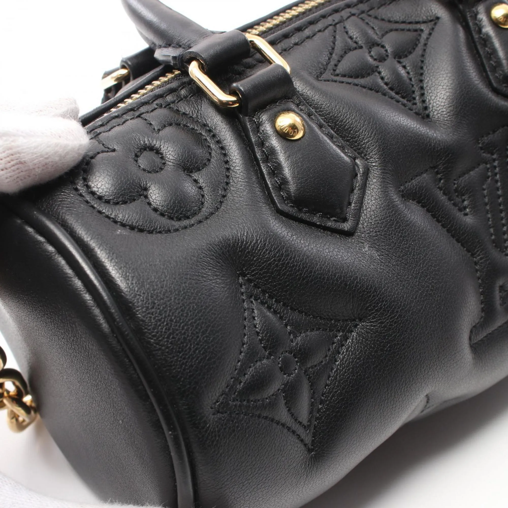 Leather Papillon Bag with Dust Bag and Shoulder Strap