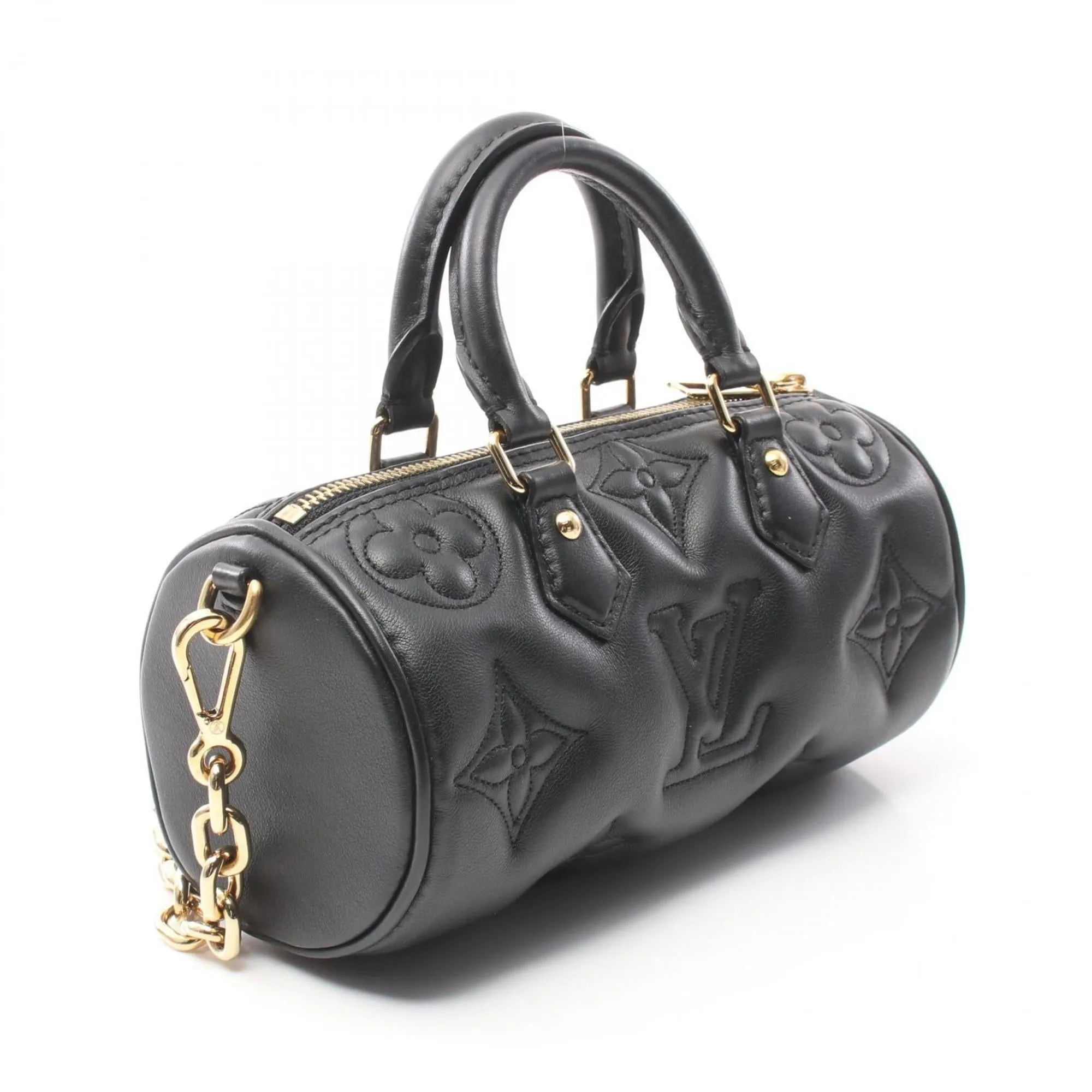 Leather Papillon Bag with Dust Bag and Shoulder Strap